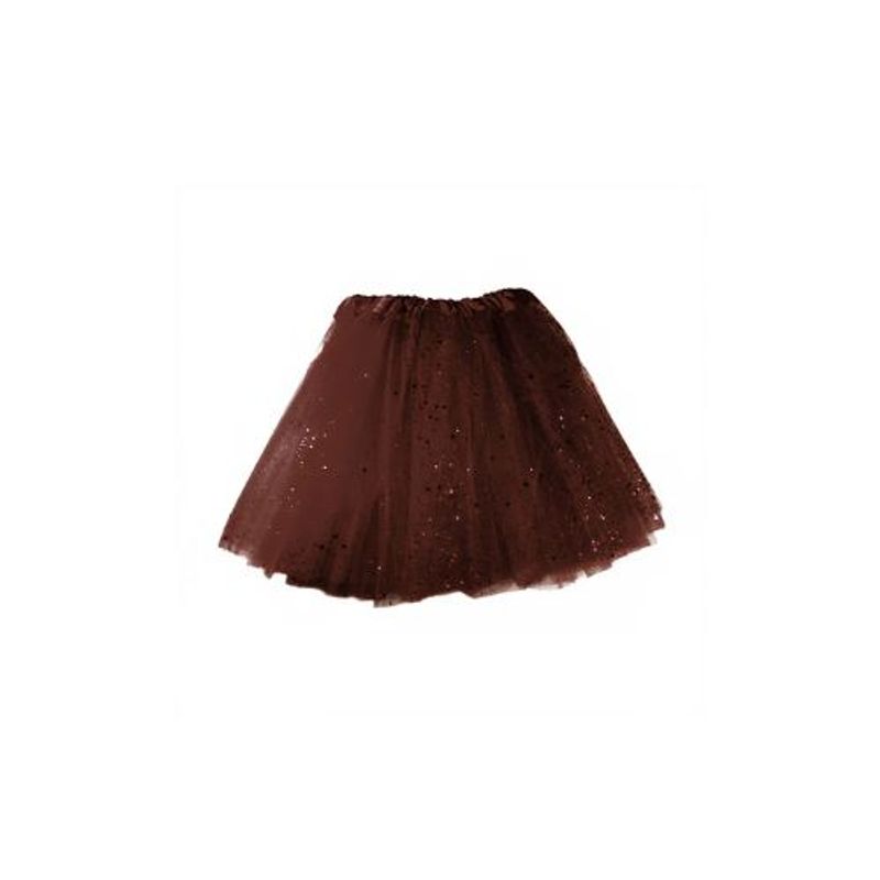 GENERICO - Falda Ballerina Adulto Escarcha Café 40Cm X 1 Unidad