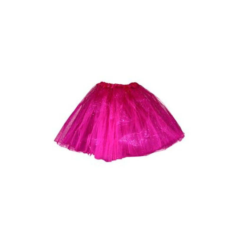 GENERICO - Falda Ballerina Adulto Escarcha Fucsia 40Cm X 1 Unidad