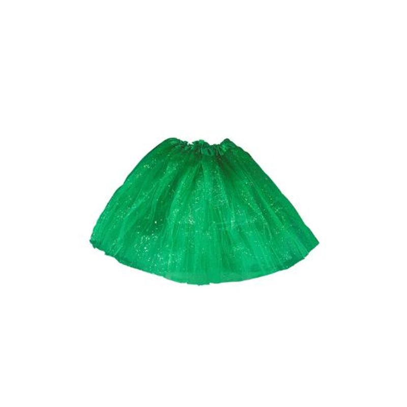 GENERICO - Falda Ballerina Adulto Escarcha Verde 40Cm X 1 Unidad