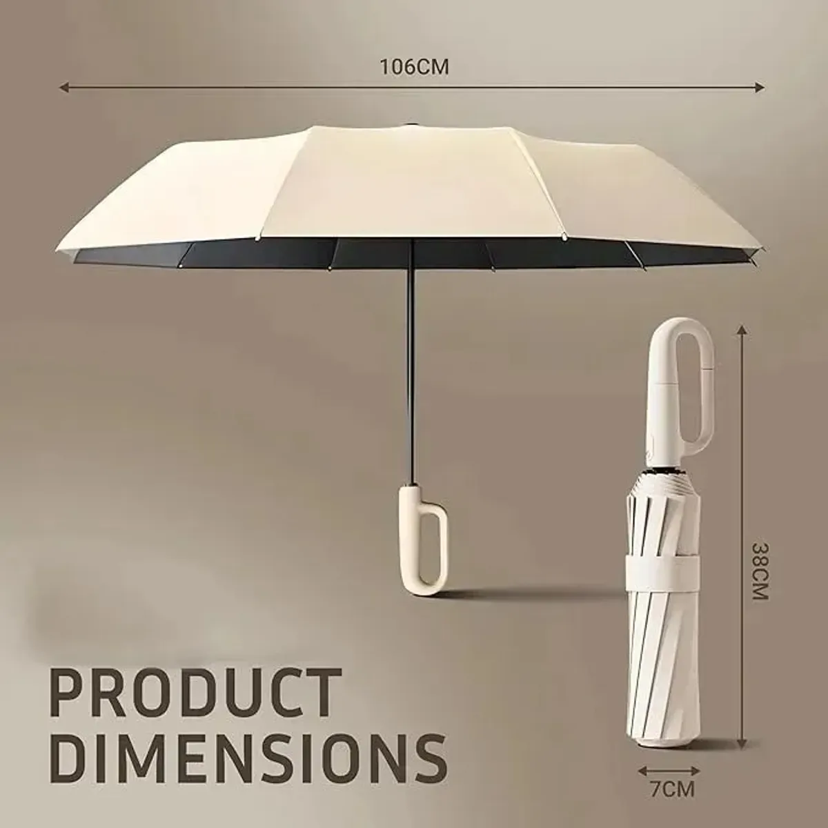 GENERICO - Paraguas Plegable Automático Antivendaval 10 huesos Colgable