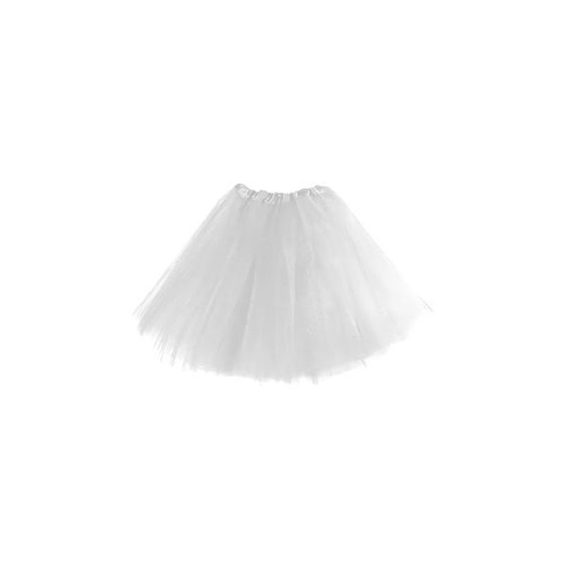 GENERICO - Falda Ballerina Adulto Liso Blanco X 1 Unidad