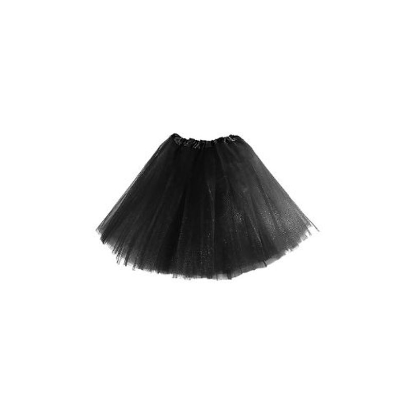 GENERICO - Falda Ballerina Adulto Liso Negro X 1 Unidad