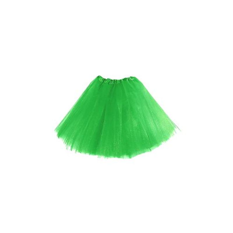 GENERICO - Falda Ballerina Adulto Liso Verde X 1 Unidad