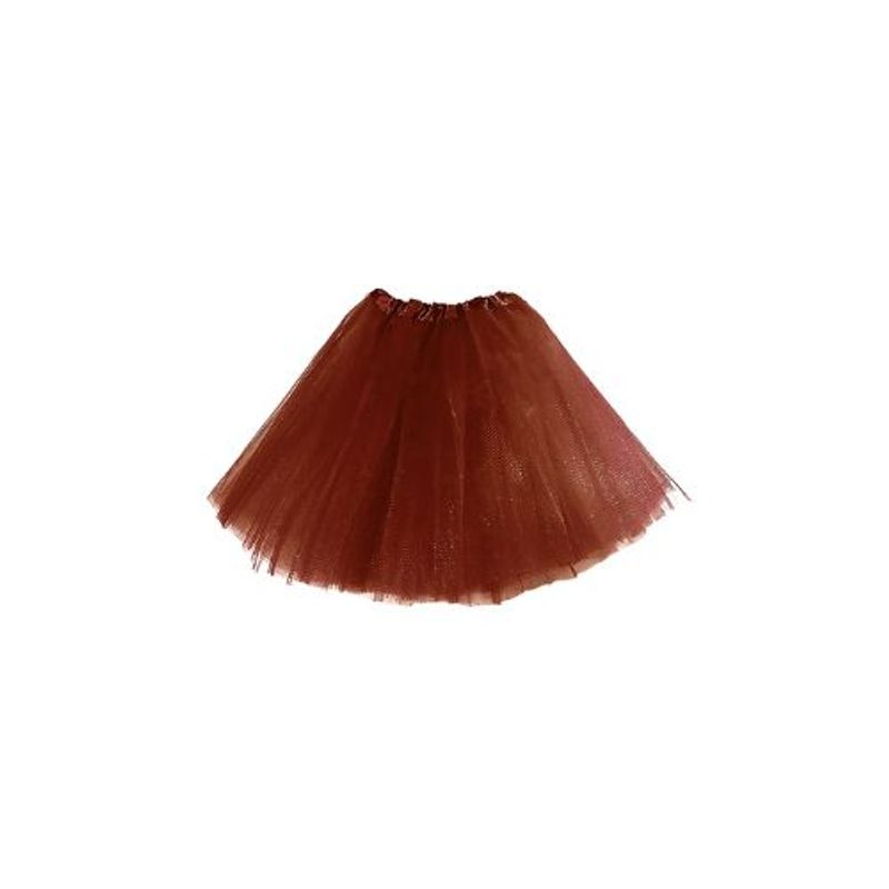 GENERICO - Falda Ballerina Adulto Liso Café X 1 Unidad