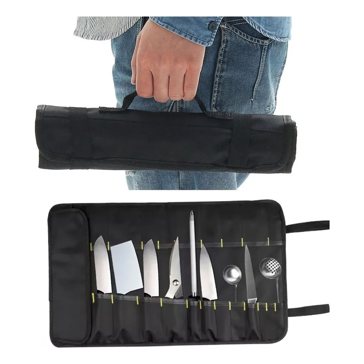 GENERICO - Bolso Porta Cuchillos Chef Estuche Portátil Cocina Oxford