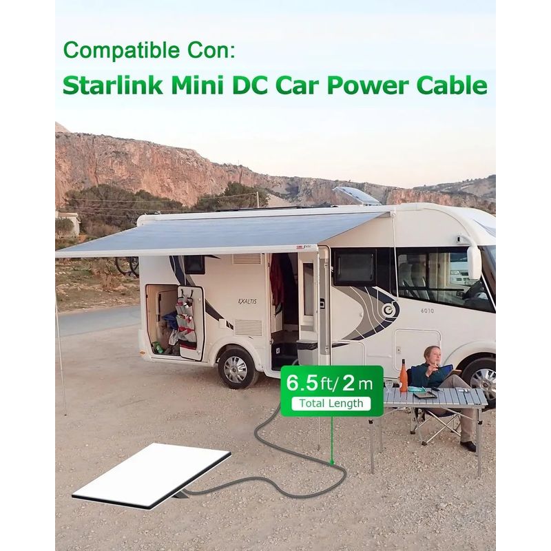 GENERICO - Cable Cargador De Auto Genérico Para Starlink Mini 12v Negro