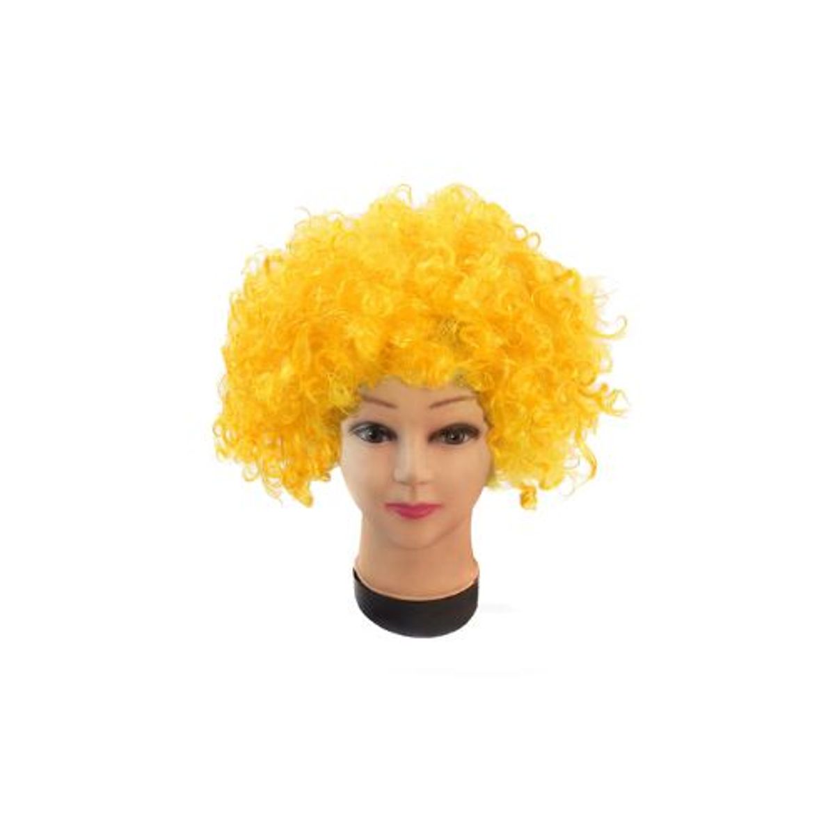 GENERICO - Peluca Afro Amarillo 100Gr X 1 Unidad