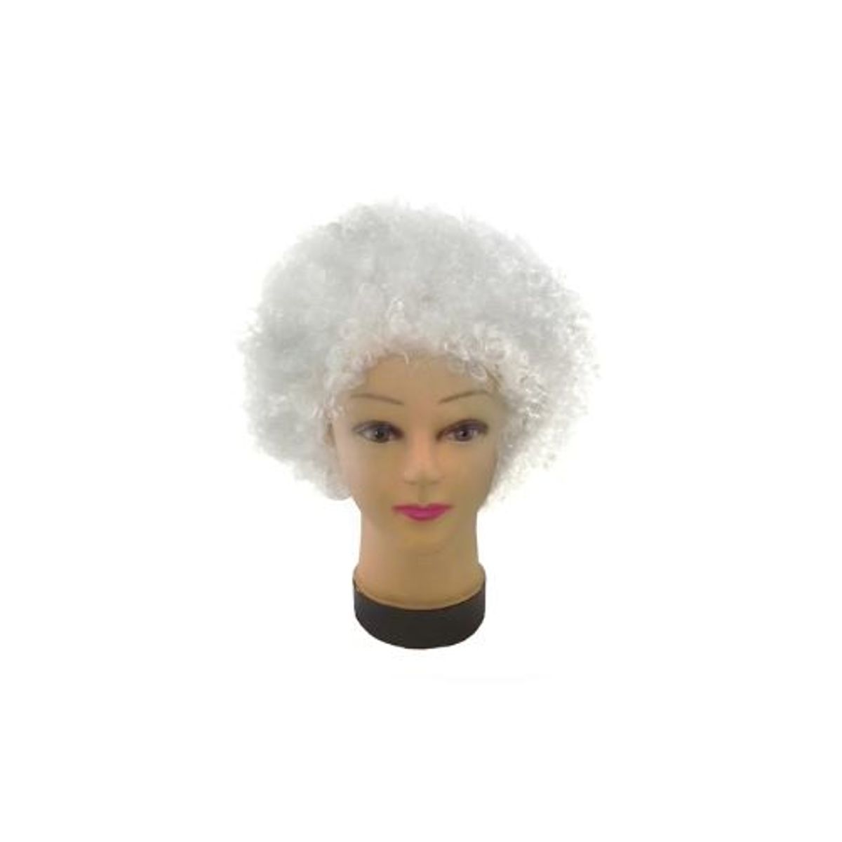 GENERICO - Peluca Afro Blanco 100Gr X 1 Unidad