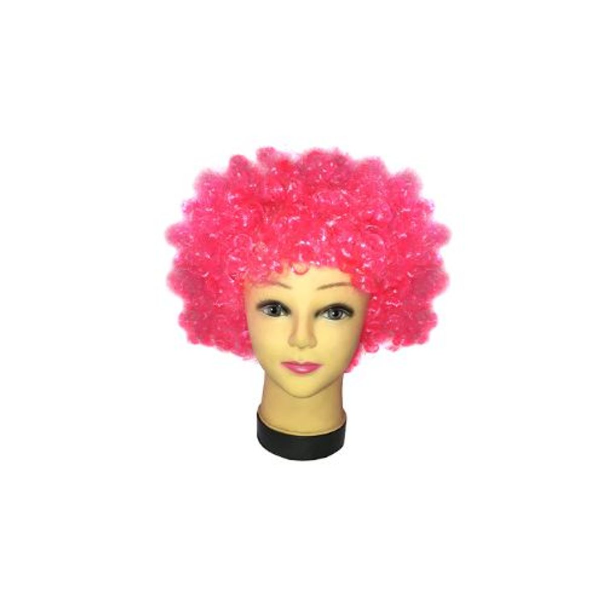 GENERICO - Peluca Afro Fucsia 100Gr X 1 Unidad