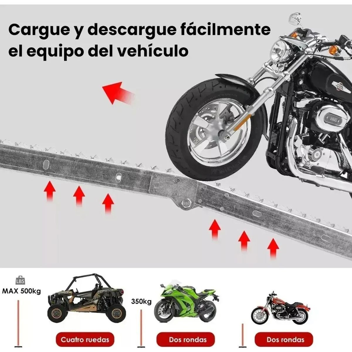 GENERICO - Rampa Moto Aluminio RACING 350 KILOS.
