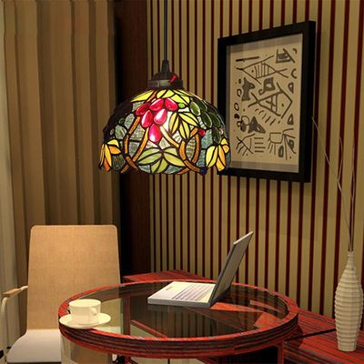 Imagen 2 del producto Lámpara colgante de techo Tiffany con Frutal en Vidrio 20cm E27