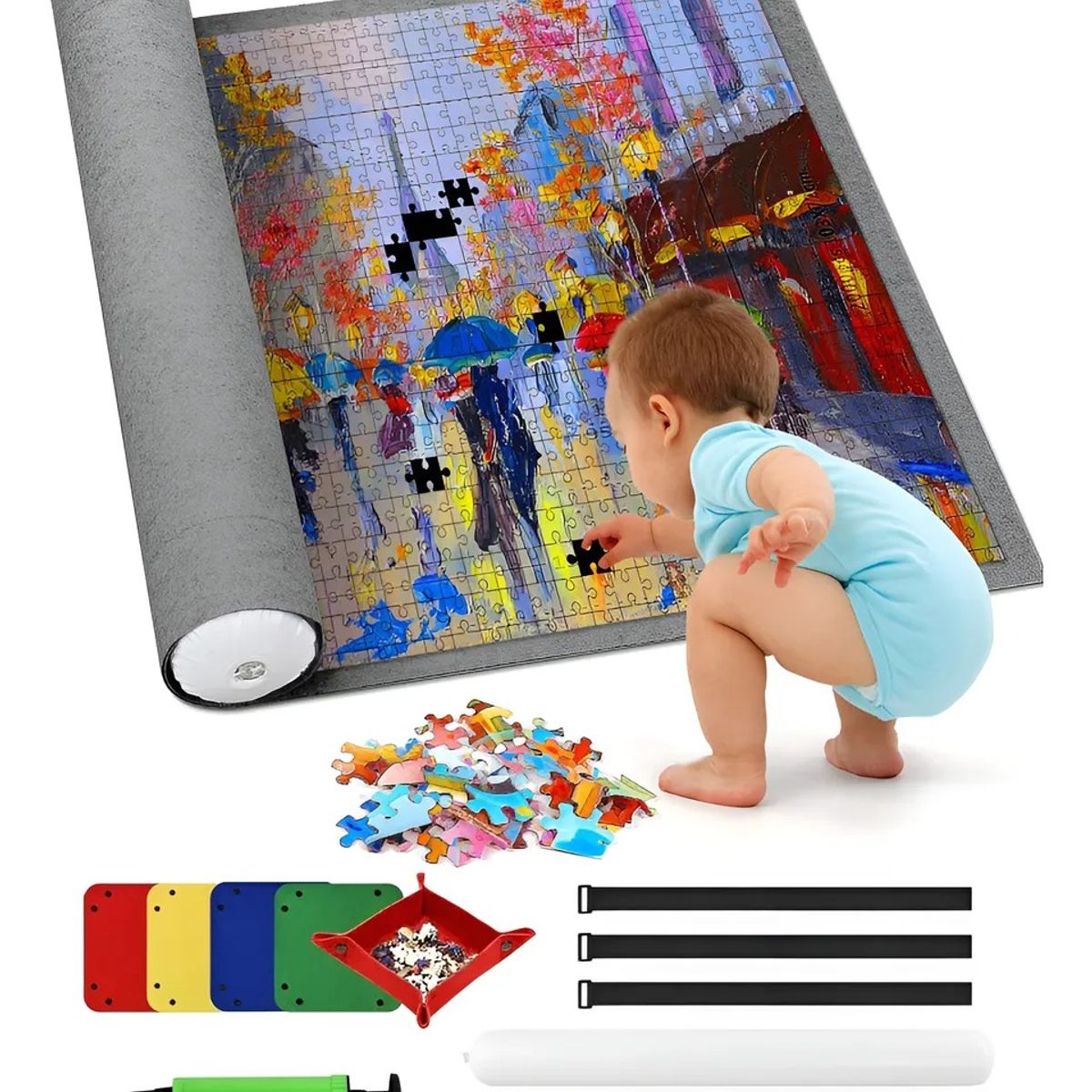 GENERICO - Kit De Alfombrillas Mat Para Puzzles Storage De 2000 Piezas