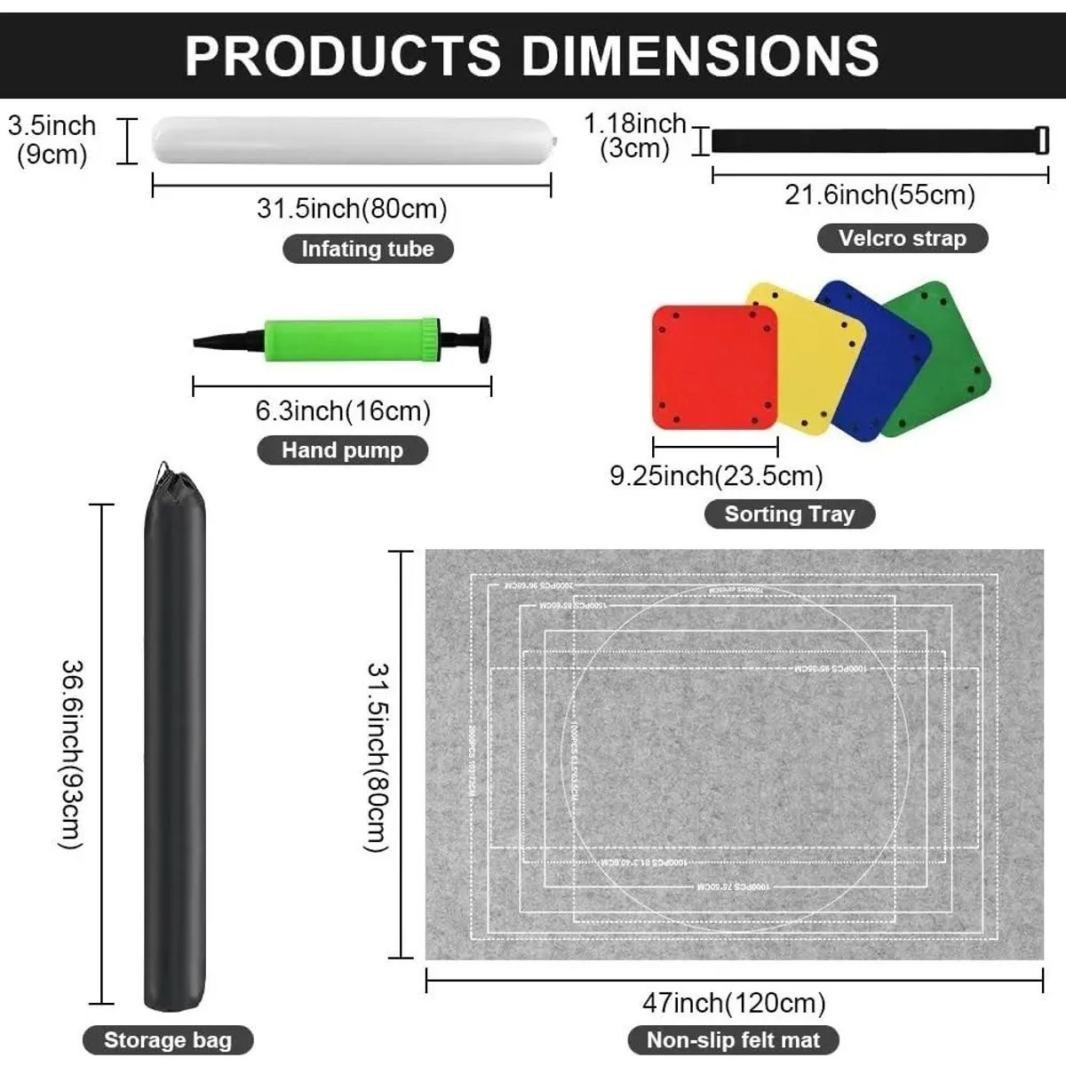 GENERICO - Kit De Alfombrillas Mat Para Puzzles Storage De 2000 Piezas