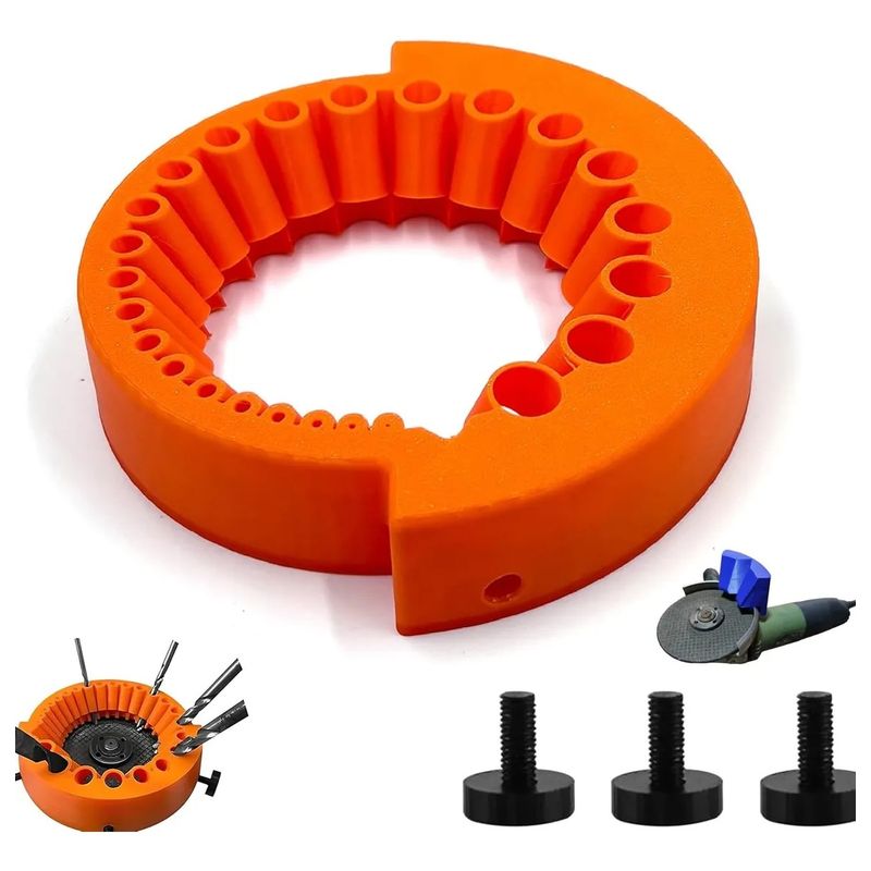 GENERICO - Afilador Brocas Amoladora Portátil 4,5 Pulgada Galletera Naranja Claro