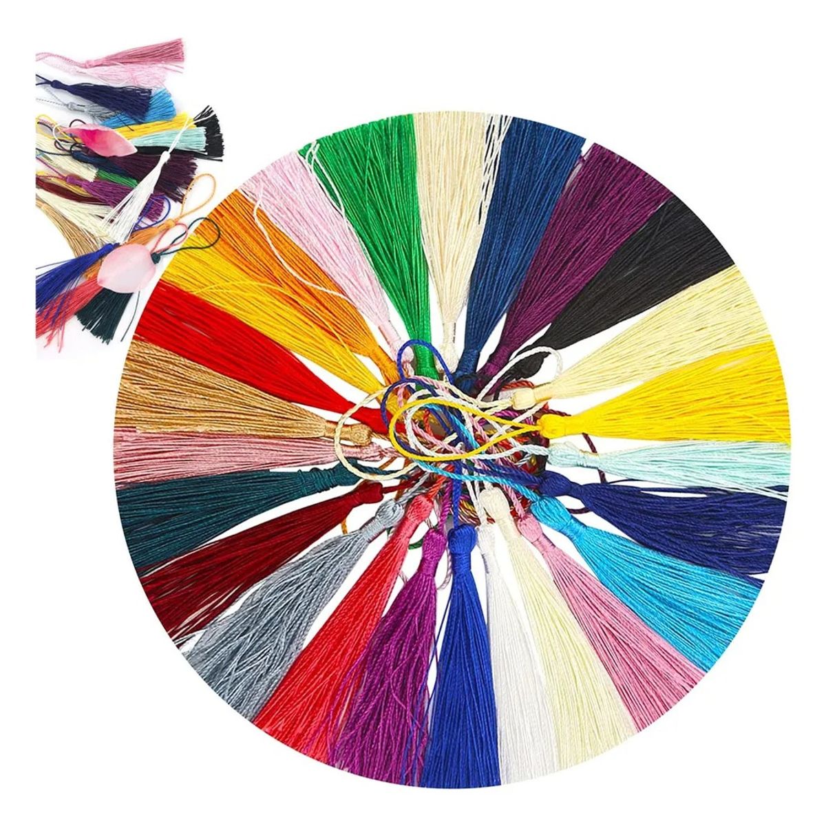 GENERICO - 100 Borlas Surtidas Para Manualidades Y Bisutería