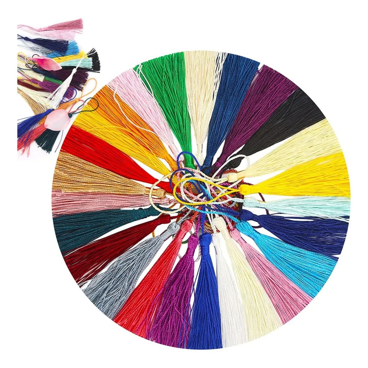 GENERICO - 100 Borlas Surtidas Para Manualidades Y Bisutería