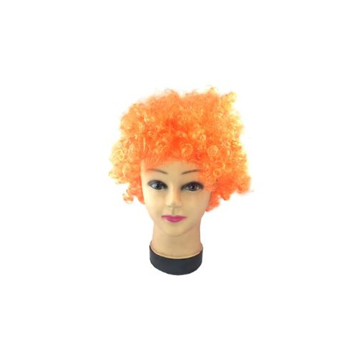 GENERICO - Peluca Afro Naranjo 100Gr X 1 Unidad