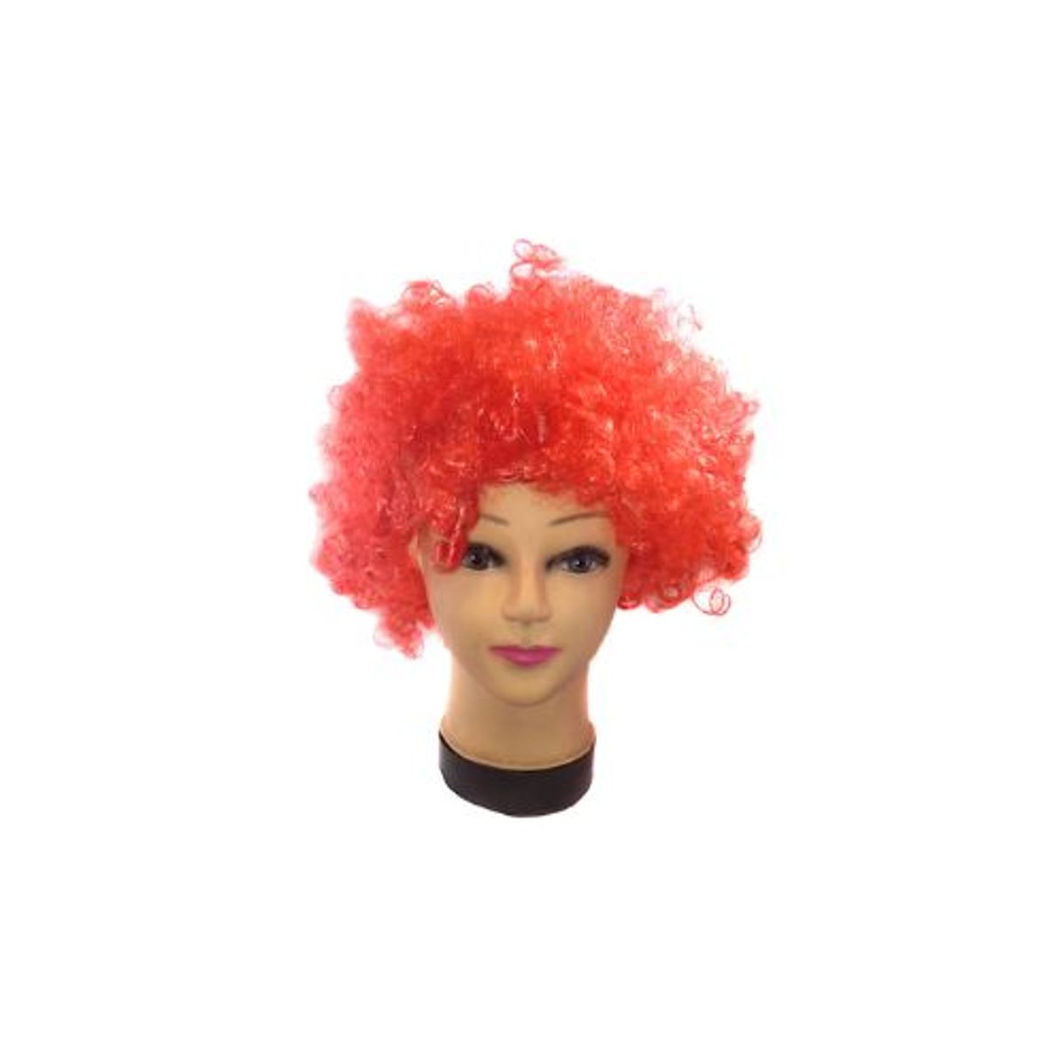 GENERICO - Peluca Afro Rojo 100Gr X 1 Unidad