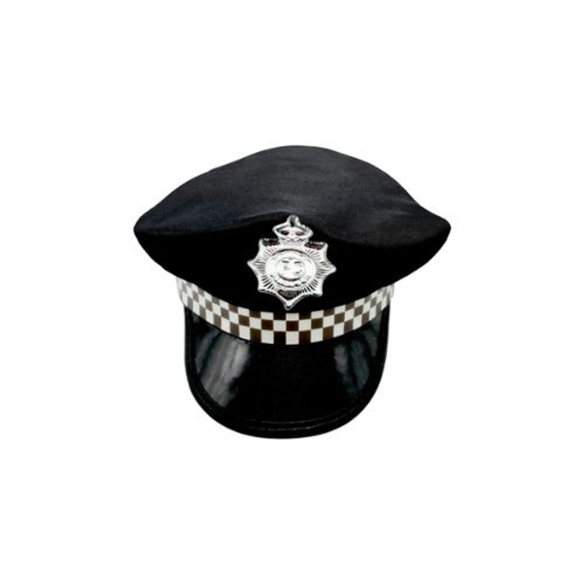 GENERICO - Sombrero Adulto Policia Negro X 1 Unidad