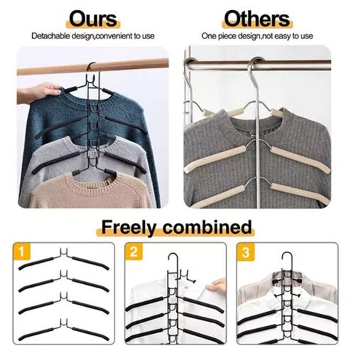 KINDA NICE - Gancho Colgador Ropa Organizador Multiple Ahorra Espacio