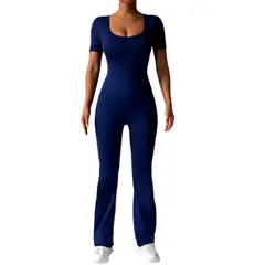 SUKHA - Enterito Push Up Manga Corta Flare Azul