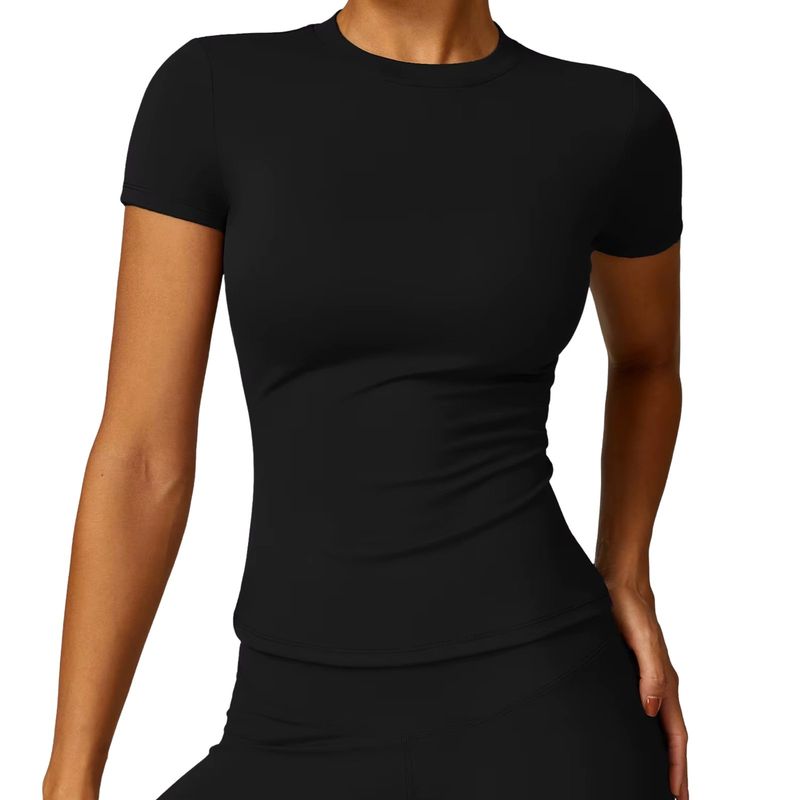 SUKHA - Polera manga corta Sukha Negro