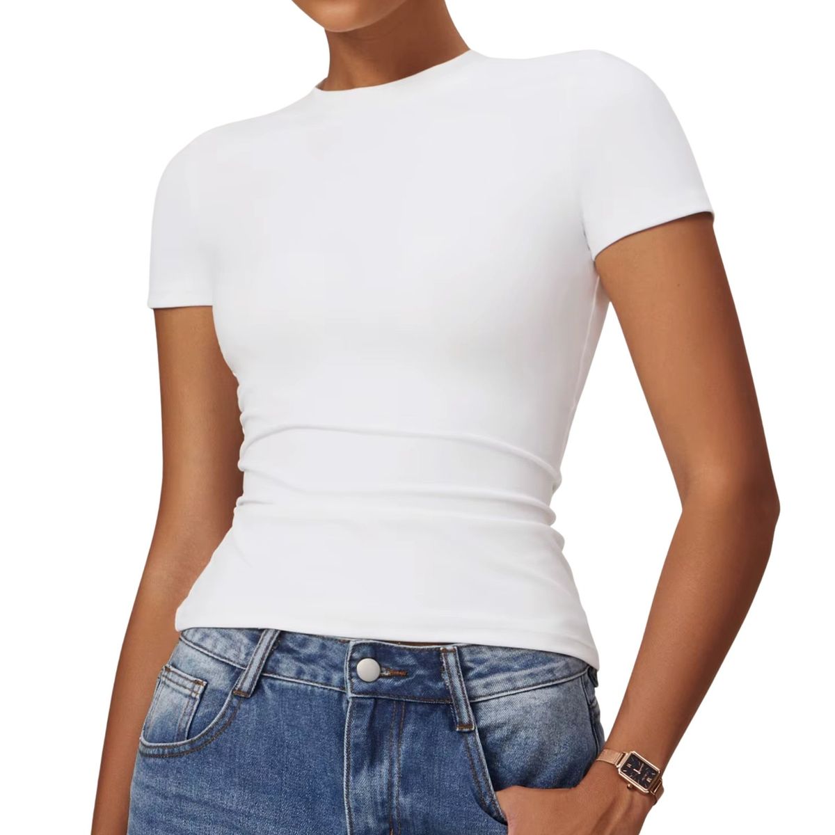 SUKHA - Polera manga corta Sukha Blanca