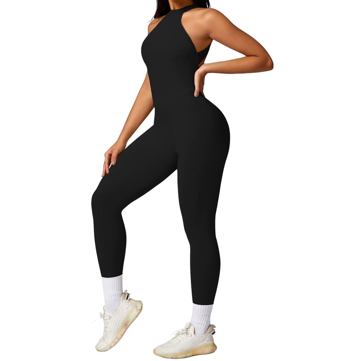 SUKHA - Enterito push up Corte V Sin Manga Con Cierre Sukha Negro