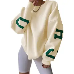 SUKHA - Poleron Manga Larga Oversize Crema