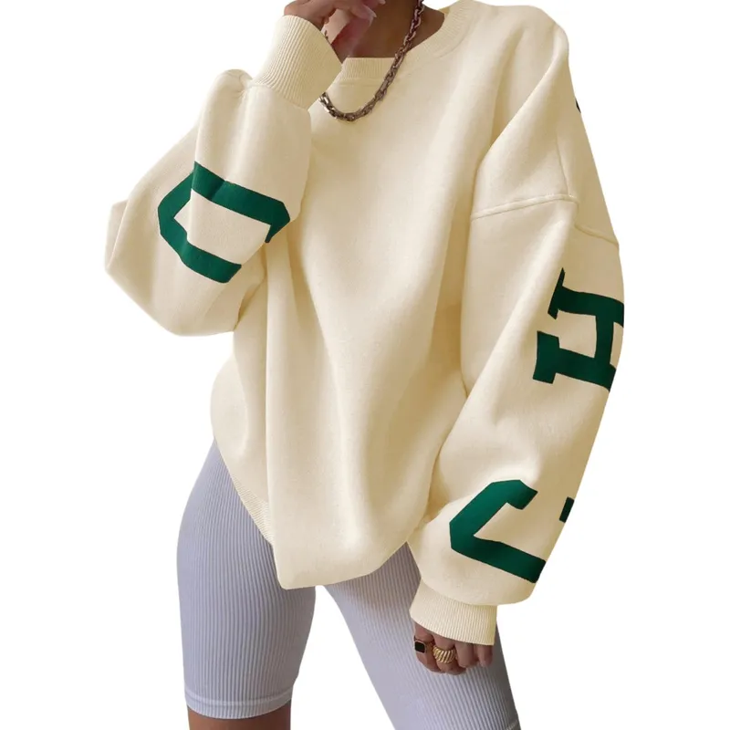 SUKHA - Poleron Manga Larga Oversize Sukha Crema