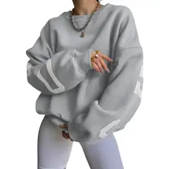 SUKHA - Poleron Manga Larga Oversize Gris