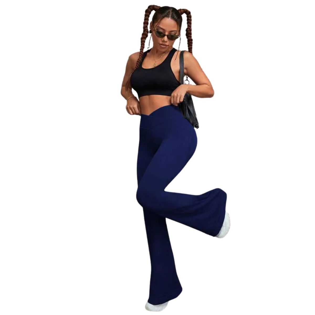 SUKHA - Calzas Leggings Push Up Alta Flare Sukha Azul