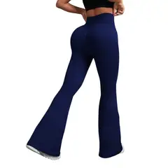 SUKHA - Calzas Leggings Push Up Alta Flare Azul