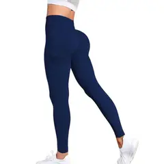 SUKHA - Calzas Leggings Push Up Soporte Tiro Alto Azul Oscuro
