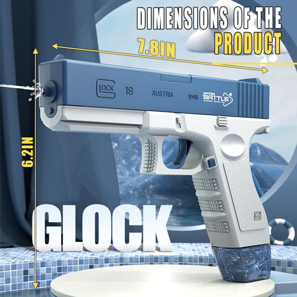 ATURE - Pistola De Agua Eléctrica Juguete Para Niños Verano Piscina
