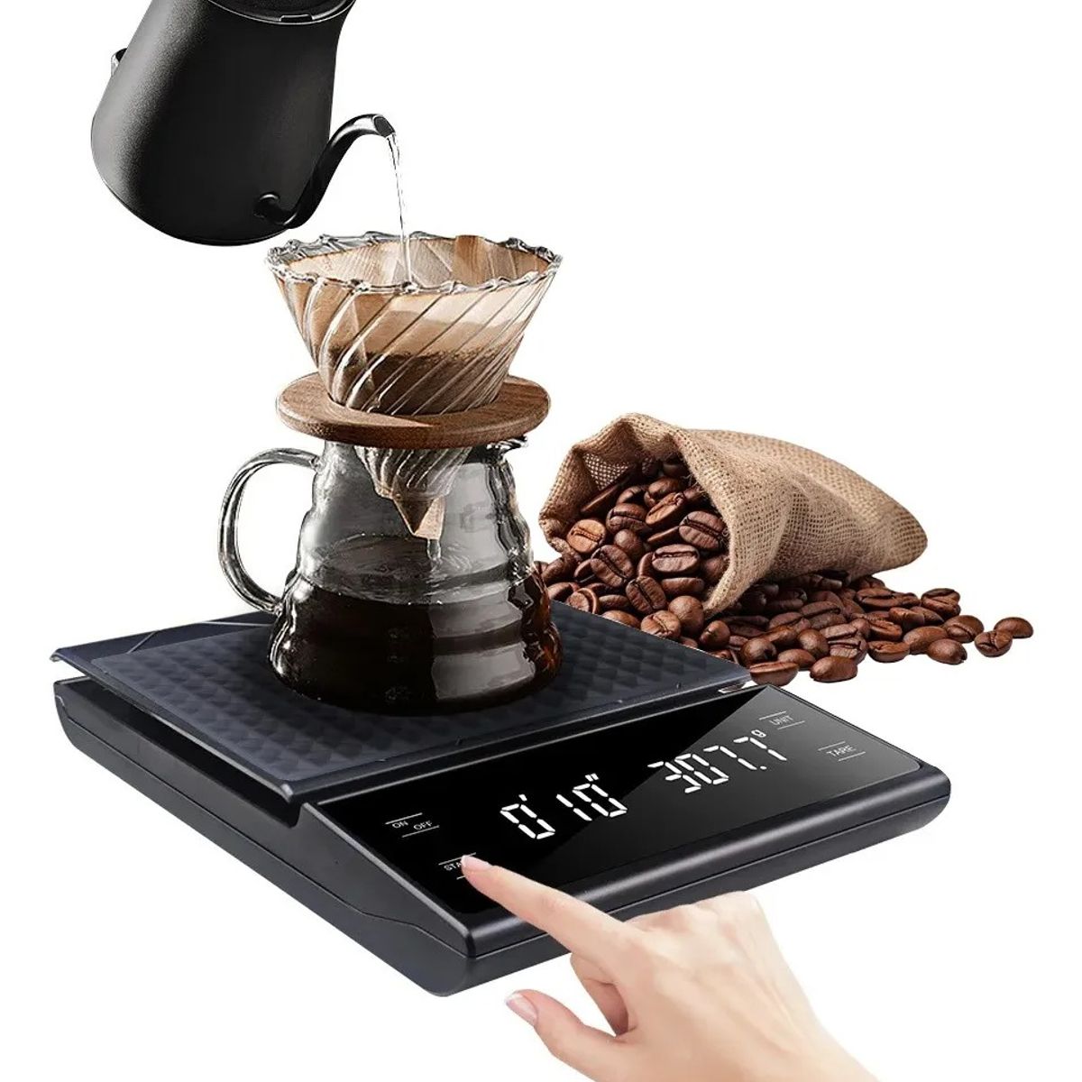 GENERICO - Báscula Digital De Cocina Con Gramera Precisa Y Cronómetro