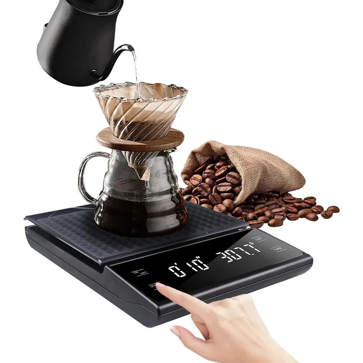 GENERICO - Báscula Digital De Cocina Con Gramera Precisa Y Cronómetro