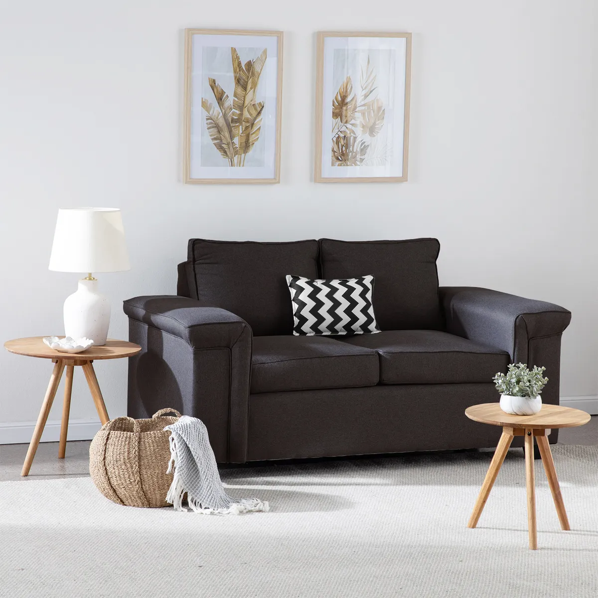 MUEBLES COTTONI - Sofá 2 cuerpos Sicilia Tela