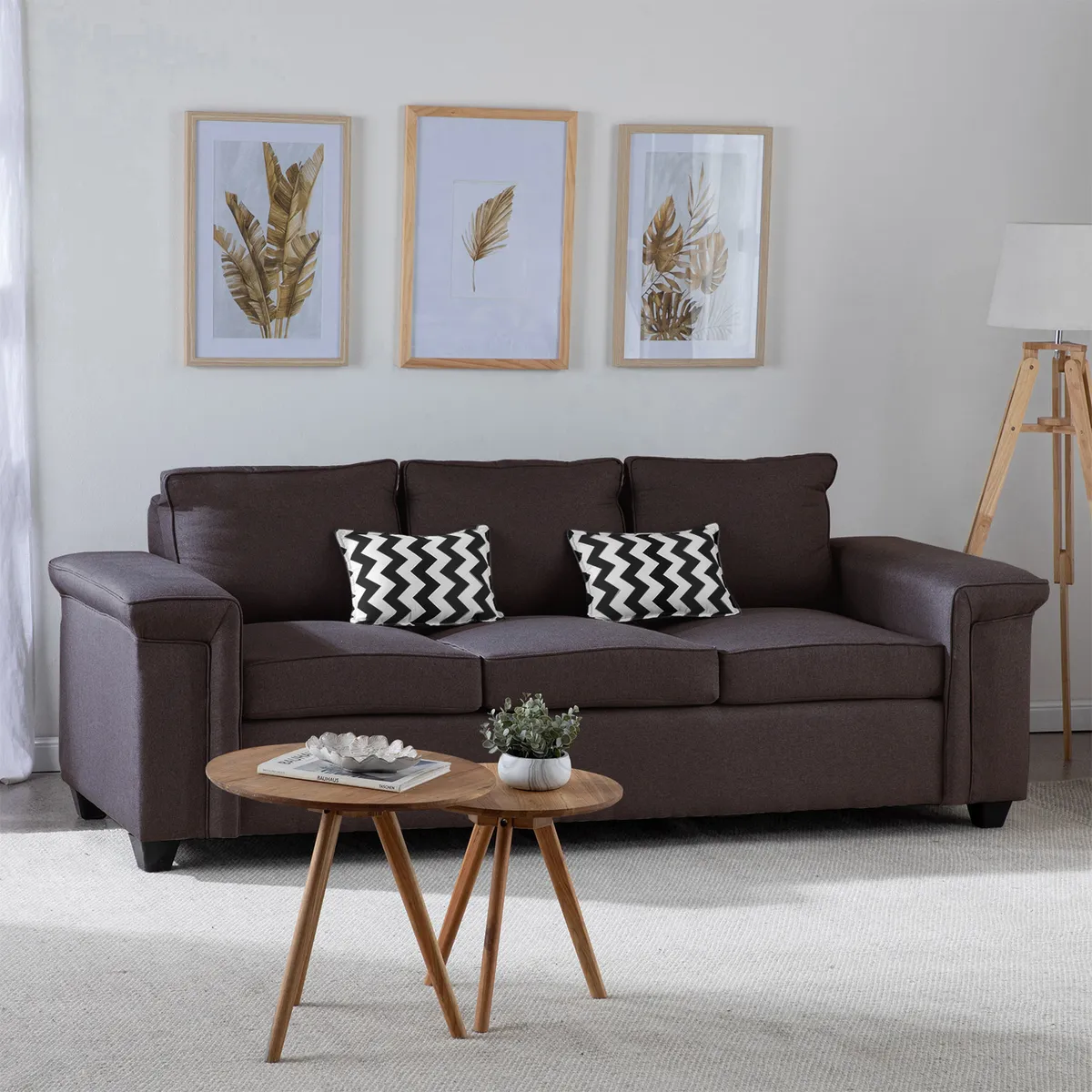 MUEBLES COTTONI - Sofá 3 cuerpos Sicilia Tela