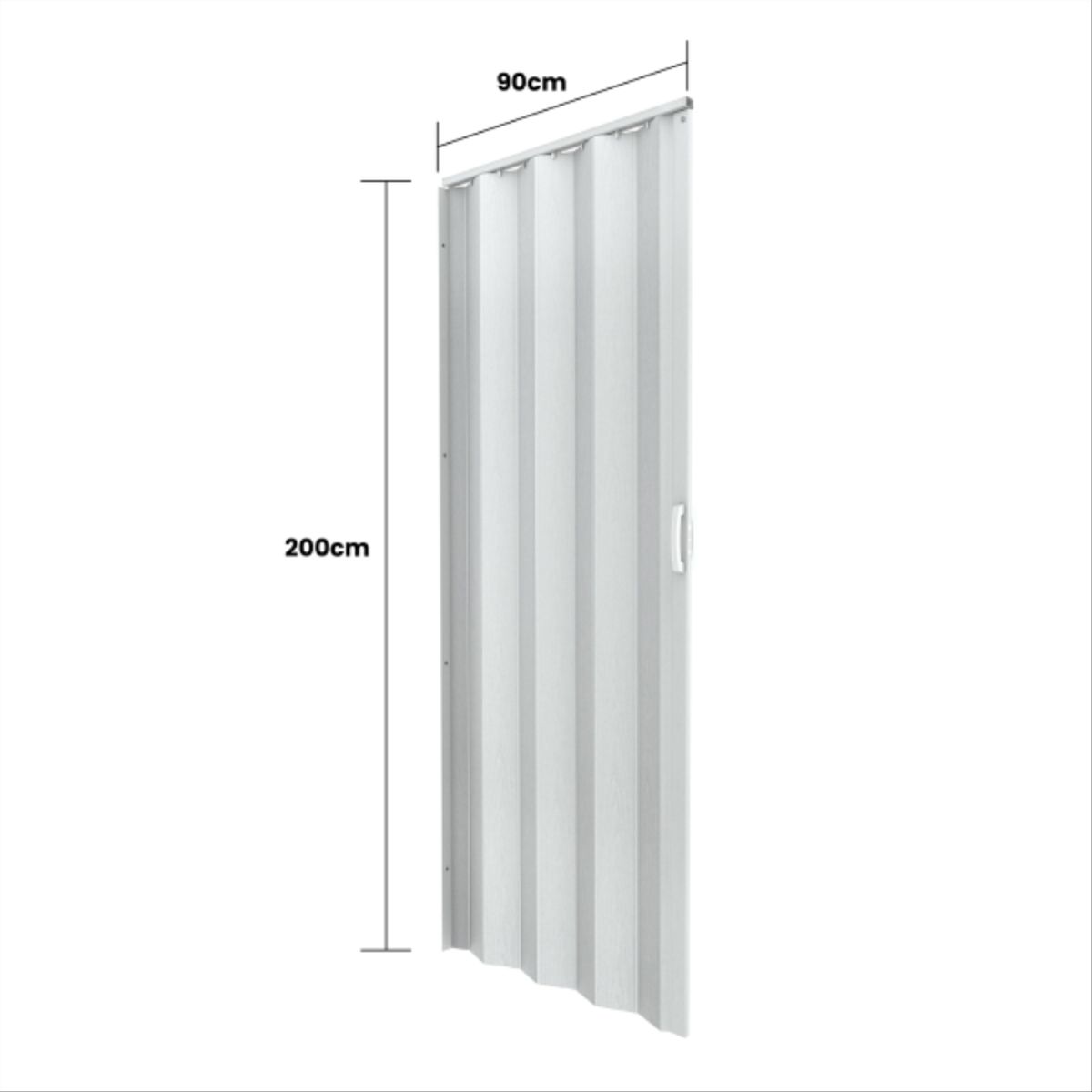 HOGGAN - Puerta plegable jupiter 90x200 cm blanco veteado