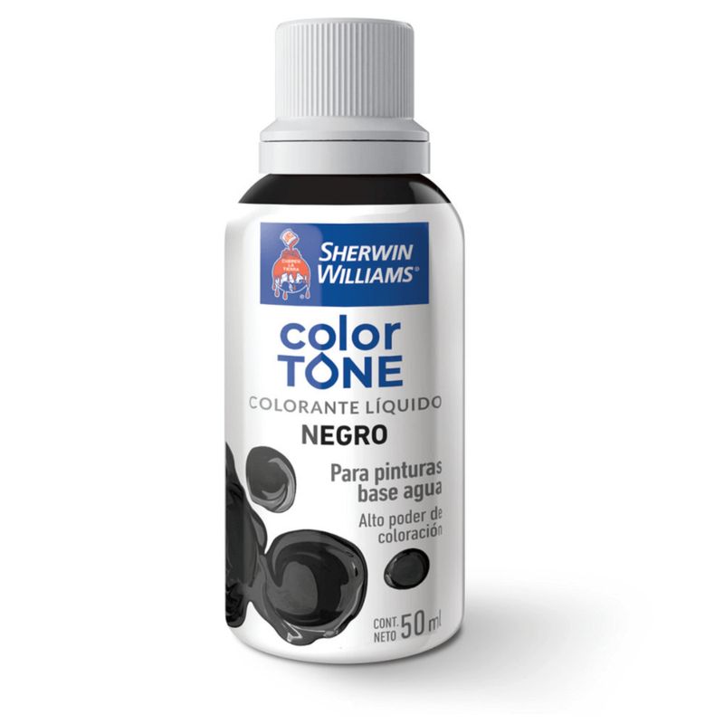SHERWIN WILLIAMS - Tinte Líquido Color Negro Sherwin Williams 50ml Para Pintura