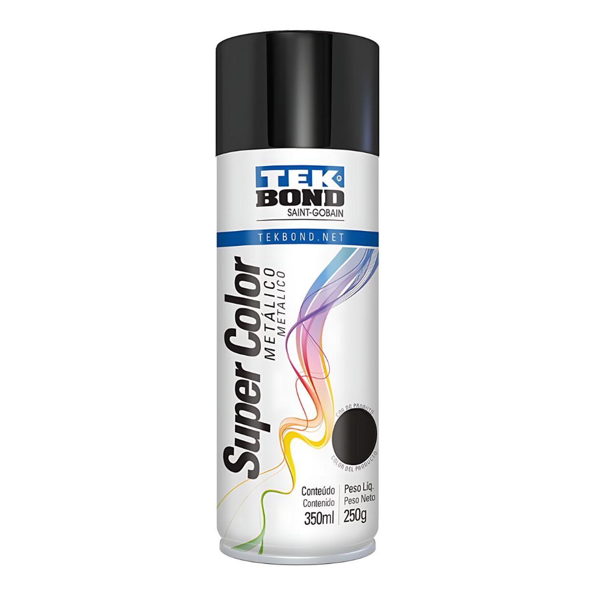 TEKBOND - PINTURA EN SPRAY METALIZADA NEGRO 350ML 250G TEKBOND