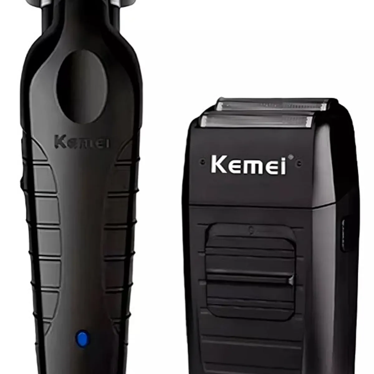 KEMEI - Combo Patillera Trimmer Kemei 2299 + Shever Kemei 1102 Color Negro