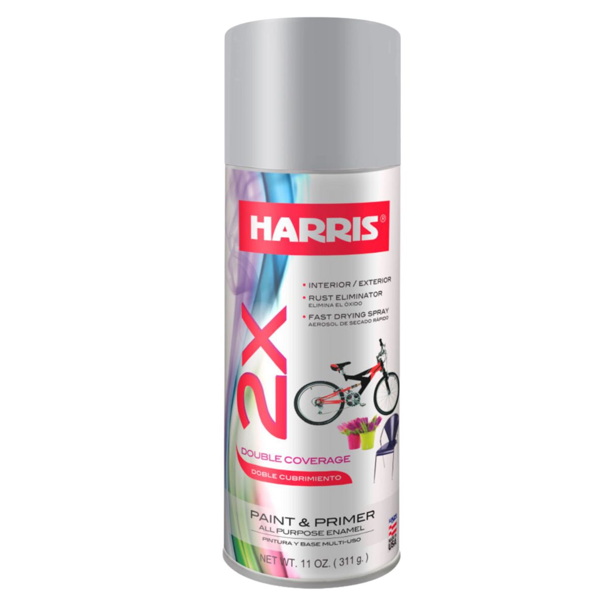 HARRIS - Spray Pintura 2x Multiuso Harris Aluminio 311gr