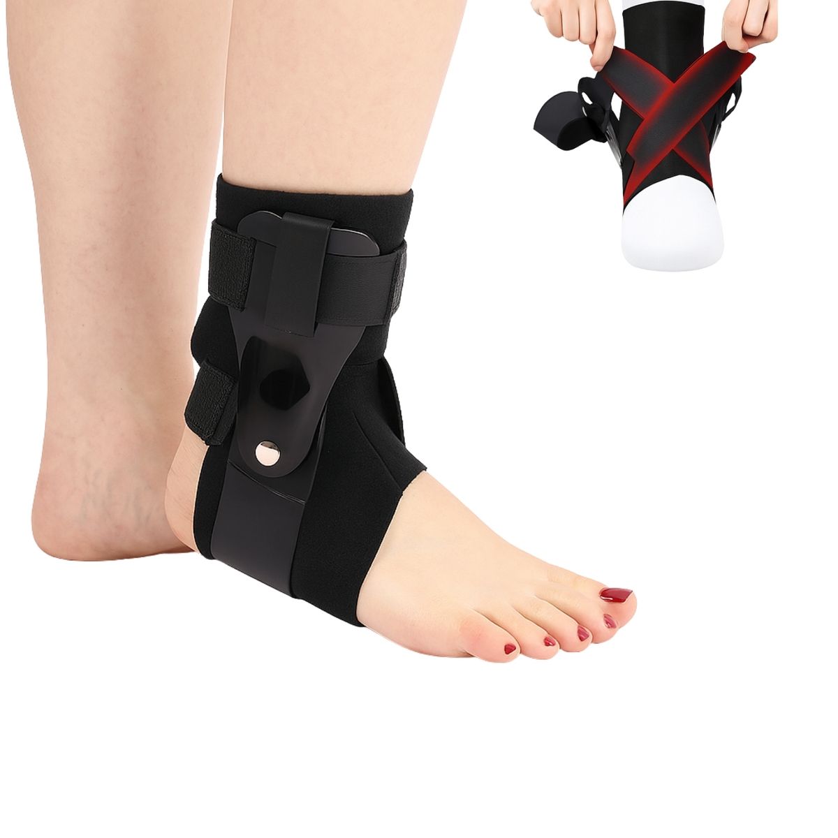 GENERICO - Tobillero Ajustable Y Transpirable Para Esguinces De Pie