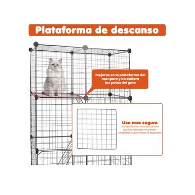 Imagen 2 del producto Jaula Corral Armable De 3 Niveles Para Mascotas 24 Paneles