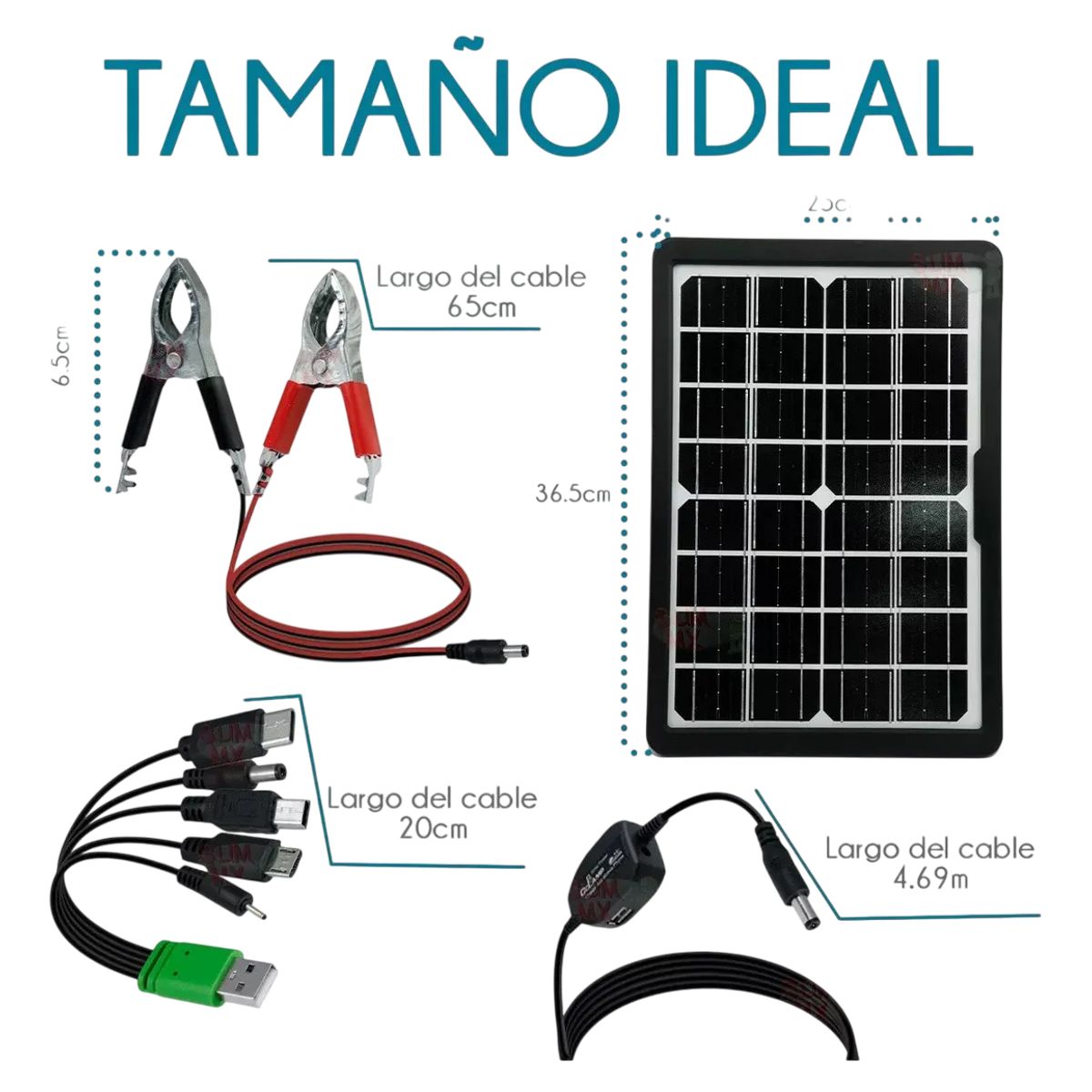 GENERICO - Panel Solar Multifuncional Carga Usb 12w Portatil