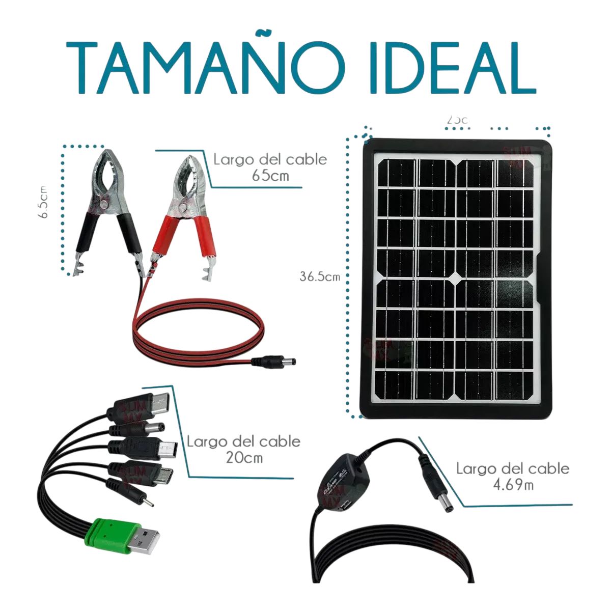 GENERICO - Panel Solar Multifuncional Carga Usb 12w Portatil