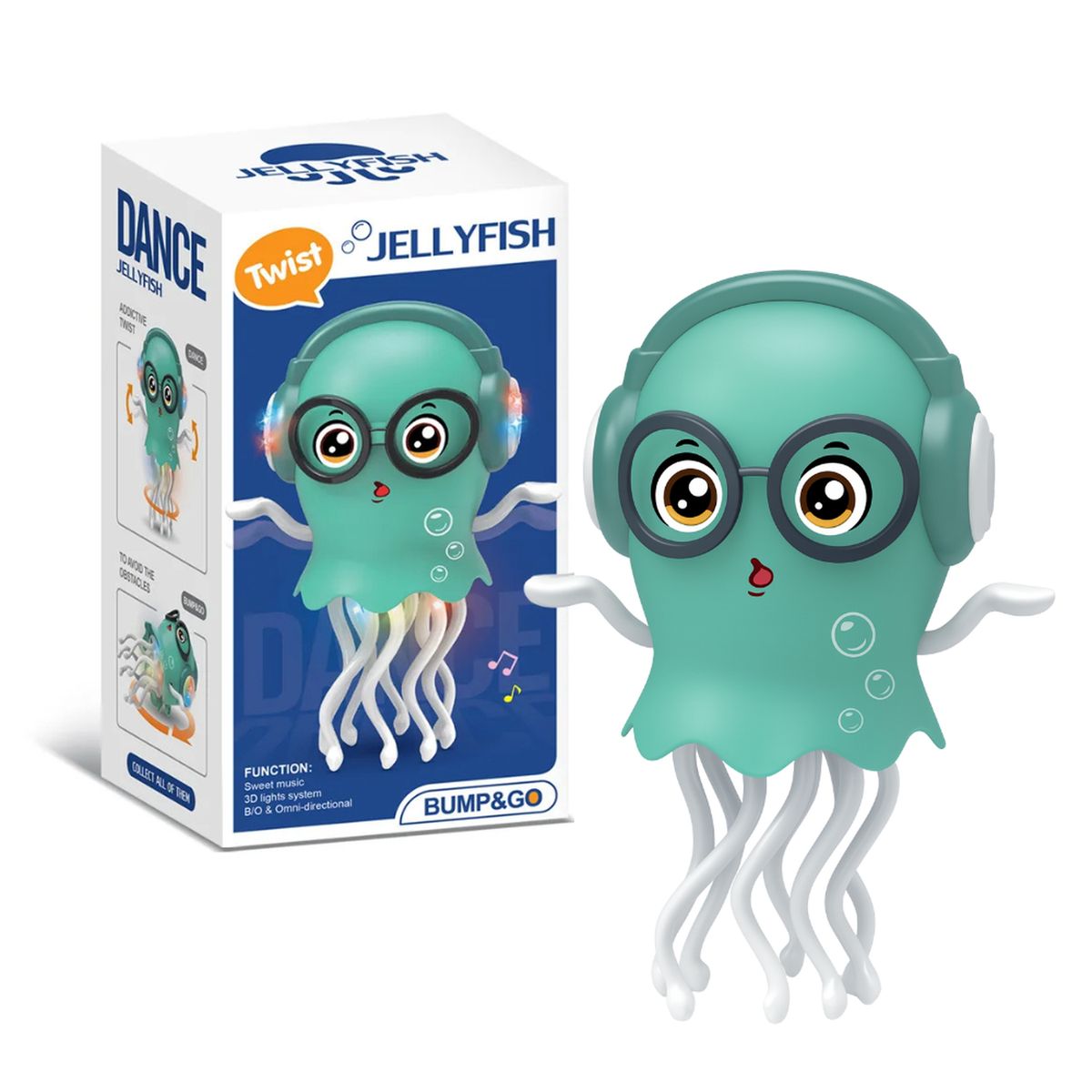 FLIPEREX - Juguete Pulpo Bailarin Interactivo Musical Con Luces - Verde