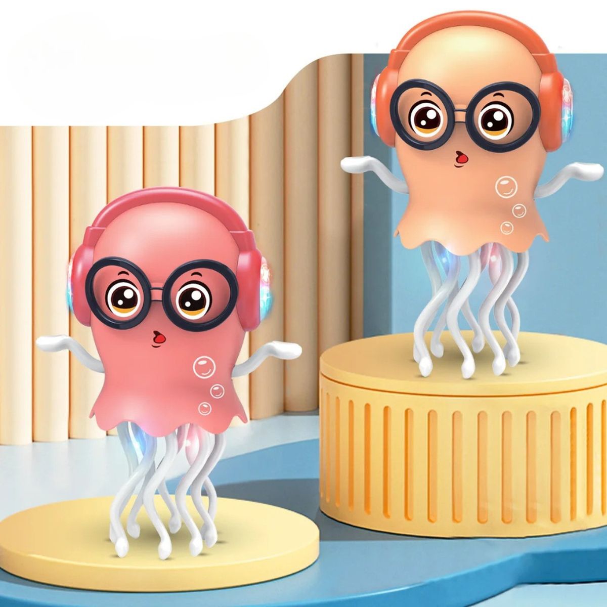 FLIPEREX - Juguete Pulpo Bailarin Interactivo Musical Con Luces - Rosa